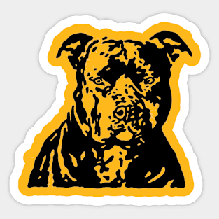 BLACK PIT BULL terrier Sticker